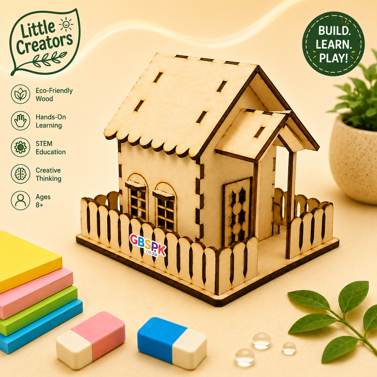 Wooden House - School Project Kit