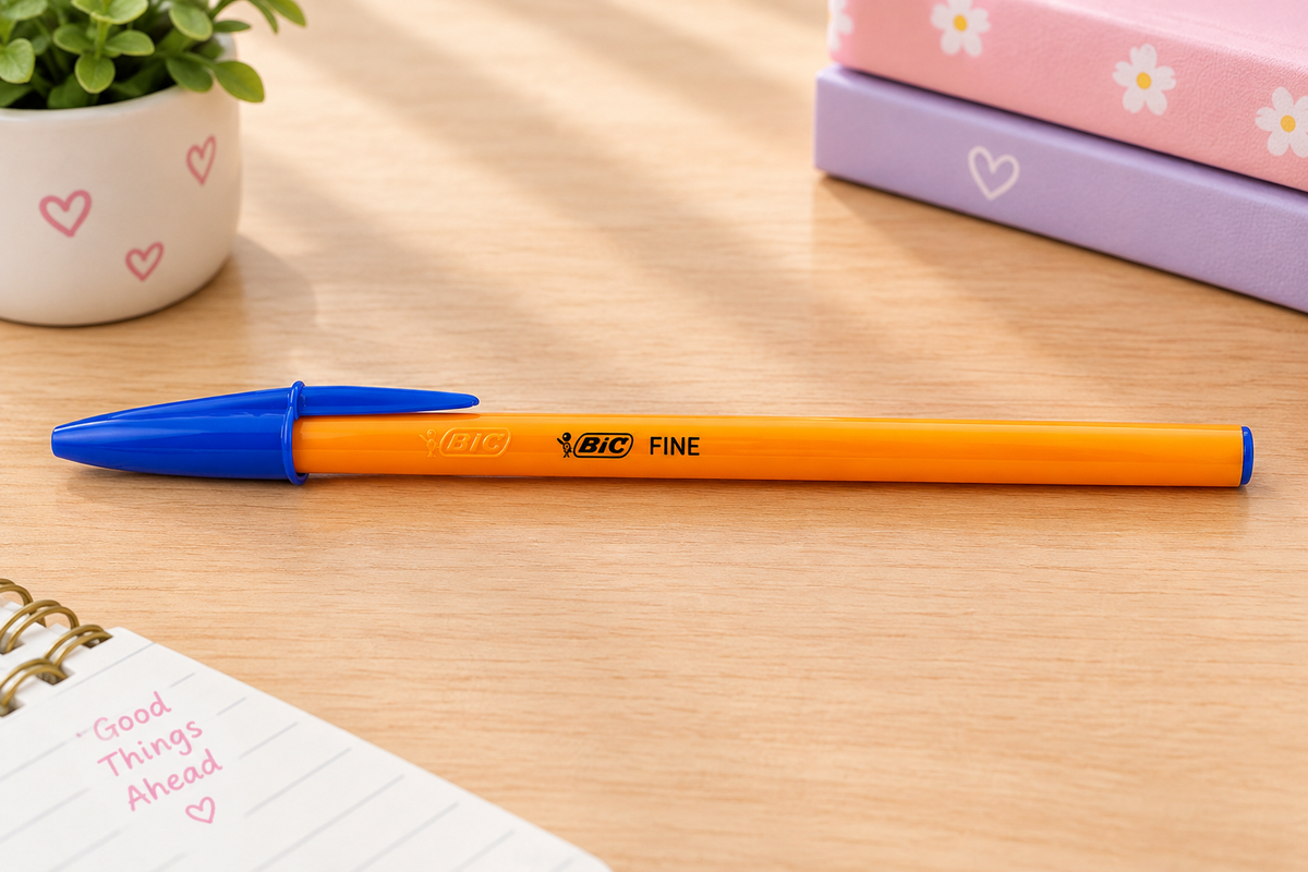 Big Fine Blue Ballpoint Pen