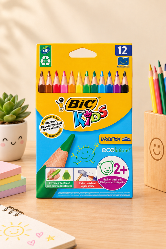 BIC Kids Colour Pencils – 12 Pieces