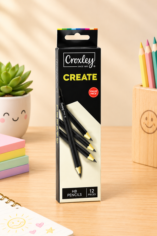 Croxley Create | HB Pencils Value Pack – 12 Pieces