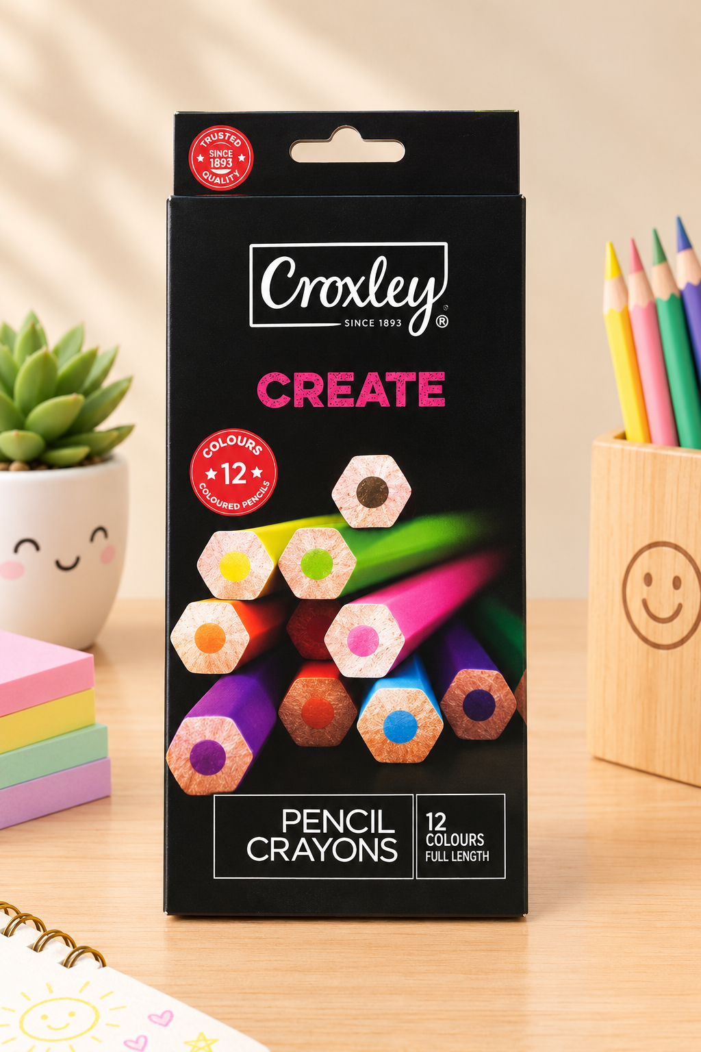 Croxley Create Pencil Crayons – 12 Pieces