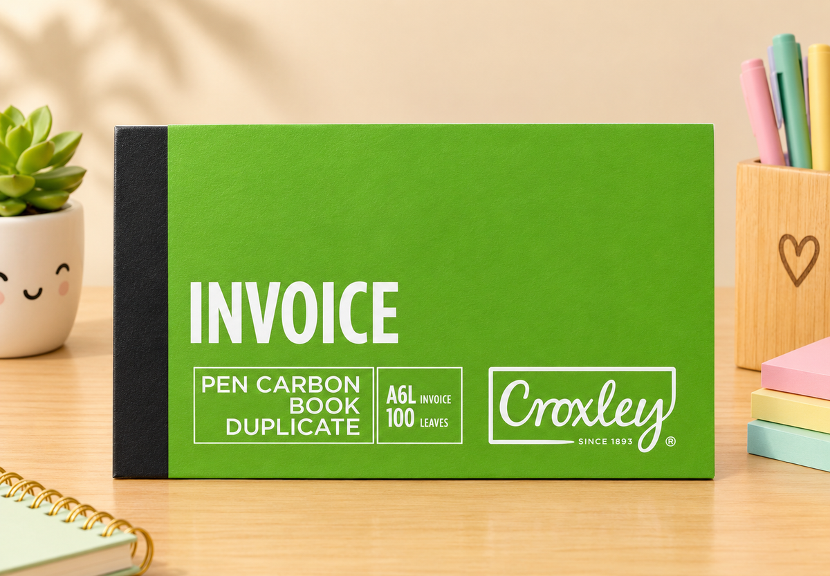 Croxley | A6L Invoice Pen Carbon Book Duplicate - 100 Leaves