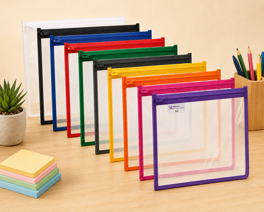 Clear Pencil Case - colourful